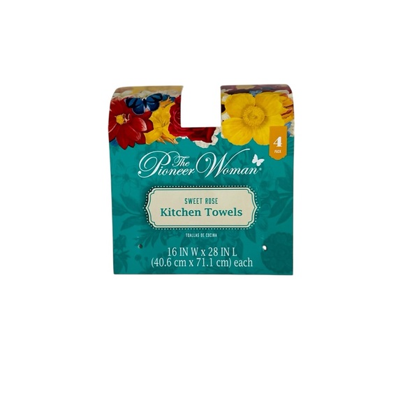 Hand Crafted Colorful Floral Blue and Red Hanging Hand Towel Crochet Top - Picture 7 of 7